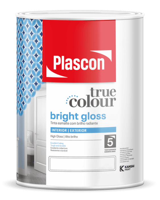Plascon True Colour Gloss White Emulsion Wall Paint  (5 L)