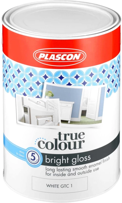 Plascon True Colour Gloss White Emulsion Wall Paint  (5 L) Hover Image